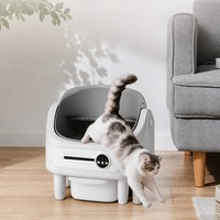 Bac à litière automatique pour chat, autonettoyant, 76L, contrôle par application, toilette intelligente pour chat, OEM