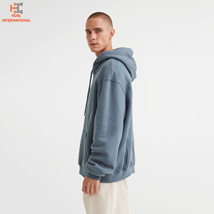 High Street Sweat à capuche en polaire éponge pour hommes, respirant, uni, grande taille, option 100% coton, fourniture en gros - Product Image 4