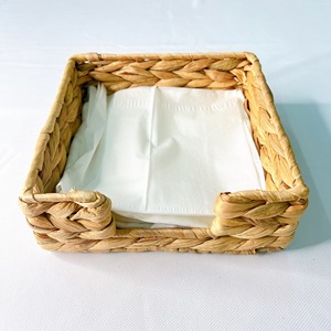 Venta al por mayor tejido a mano agua Jacinto algas marinas respetuoso con el medio ambiente servilletero cesta organizador Mesa cocina café decoración del hogar - Product Image 5