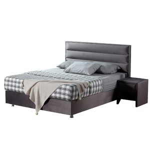 Colección de Muebles de Dormitorio de Hotel Modernos y Personalizados de Alta Gama, Cama Matrimonial con Cabecera Acolchada Elegante y Mesitas de Noche - Product Image 1