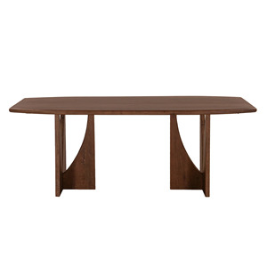 Mesa de comedor con patas plegables de diseño americano sólido moderno de madera de acacia sólida con acabado de nogal para muebles de comedor - Product Image 4