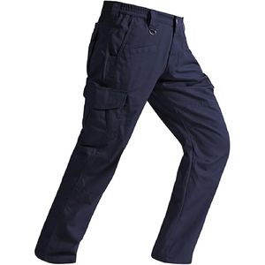 Pantalon de travail confortable avec tissu en coton et plusieurs poches - Product Image 1