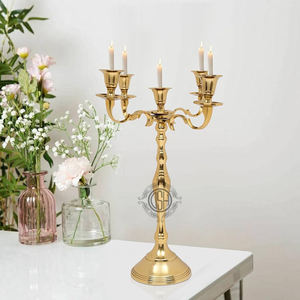Meilleur prix Candélabre en métal Décoration intérieure et extérieure de la maison Support de bougie de mariage - Product Image 5