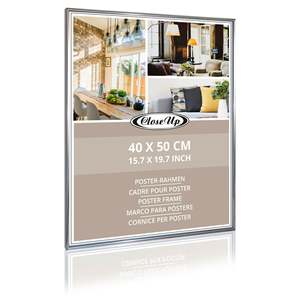 Modern 40 X 50cm Silver <b>Poster</b> <b>Frame</b> <b>A2</b>/A4 Size Made of Alloy Wood Metal Photo <b>Frame</b> with Square Shape for Displaying Photos - Product Image 1