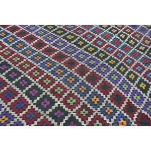 พรมสไตล์ชนเผ่าโบราณสไตล์ตุรกีขนาด6.3x7.9ฟุตขนสัตว์ดีไซน์แบบเย็บปะสีเบจคลาสสิกมียางเหนียวด้านหลังสำหรับใช้ในห้องนั่งเล่น - Product Image 5