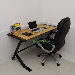 SB010a Japanese-Style <b>Simple</b> Bamboo and Wood Computer <b>Desk</b> with Legs 120x60x75 (cm) - Product Image 5