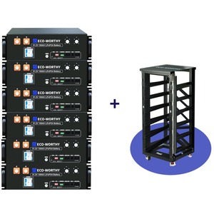 Recién Llegado, Recién Abastecido, Batería para Rack de Servidor ECO-Worthy de 48V 600Ah LiFePO4 con Bluetooth, Paquete de 6, 30.72kWh, Kit de Batería Solar para Respaldo Doméstico - Product Image 1