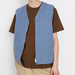 Chaleco DE TRABAJO transpirable personalizable para hombre, multibolsillos, informal, con cuello en V, prendas de vestir exteriores de algodón para actividades al aire libre, para hombre y mujer - Product Image 1