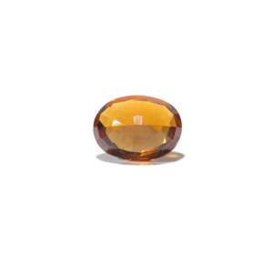 เฮสโซไนต์ (โกเมด) คุณภาพสูง 3.93 กะรัต - พลอยสีน้ำตาลธรรมชาติทรงรีเหลี่ยมเจียระไน คริสตัลซิทรินแบบปรับขนาดได้ เพชรเม็ดเดี่ยว - Product Image 2