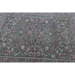 Alfombra Turca Vintage de 5.3x7.2 pies, Alfombra de Lana Verde Camuflaje - Product Image 5