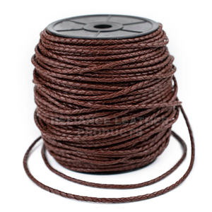 Cordón de Cuero Trenzado Redondo de 4 mm con Acabado Natural para la Fabricación de Joyas, Abalorios y Aplicaciones Artesanales, Diseños Creativos - Product Image 4