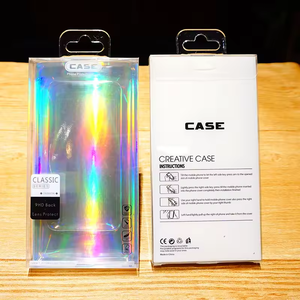 Étui de protection pour téléphone en cristal, boîte à clapet avec doublure en éponge, matériaux recyclés, poignée en papier kraft, impression quadricolore - Product Image 6