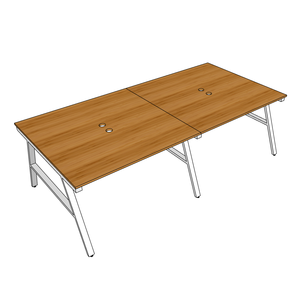 ABamboo 4-Piece Cluster <b>Workstation</b> 240x120cm Contemporary Luxury L-Shape Office Furniture Melamine Wood Eco-Friendly Durable - Product Image 6