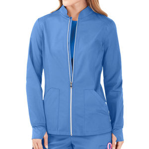 Scrub Mujer Chaqueta Spandex poliéster Enfermera Scrubs Traje Médico Enfermería Scrubs Chaqueta Hospital Uniformes - Product Image 1