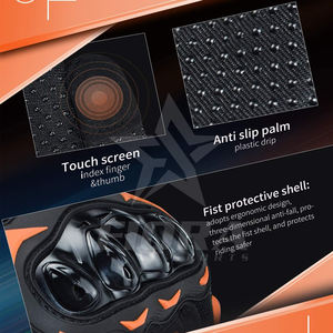 Guantes de Motociclismo FIQRA SPORTS Unisex de Cuero Genuino, Transpirables, con Protección UV, Antideslizantes, Cierre de Cordones, Dedos Completos - Product Image 5