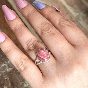 Anillo de piedras preciosas de Rodocrosita para mujer, anillo de compromiso para moda, suministro de joyería de boda de Plata de Ley 925, Manauafacaters - Product Image 6