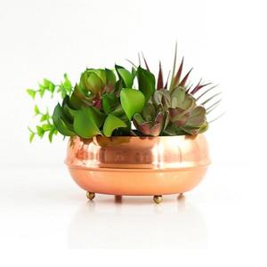 Jardinière en cuivre poli faite à la main, nouveau design, forme ronde, jardinière à fleurs de qualité supérieure - Product Image 4