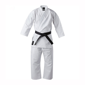 Uniforme de karaté pour adultes, noir, 100% coton, durable, unisexe, vêtements d'arts martiaux, coupe classique, teinture unie, en stock - Product Image 4