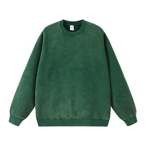 Poids lourd 400 + gsm coton hommes lavage à l'acide sweat Logo personnalisé Top Design OEM Services col rond pour l'hiver sweat-shirt Vintage - Product Image 6