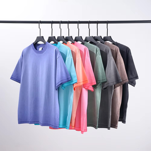 Acid Wash Vintage camiseta personalizada Venta al por mayor Hombres Streetwear Vintage Camisetas logo Custom Oversized Vintage T-shirt - Product Image 2