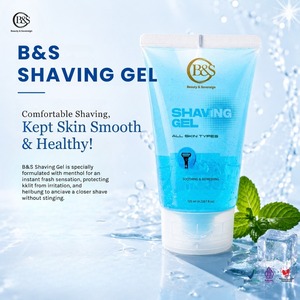 Gel de Afeitar B&S 125ml, Calmante y Refrescante, con Protección UV, para Todo Tipo de Piel, en Tubo, Cuidado Personal - Product Image 1