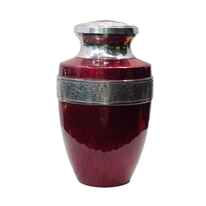 Urnes funéraires modernes en aluminium pour adultes avec belle finition en étain et émail bleu ciel pour les funérailles et le stockage des cendres - Product Image 3