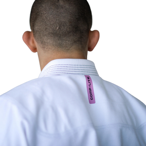 White Brazilian Jiu Jitsu Competition Gi 390gsm Pearl Weave Lightweight Durable Uniform for Tournaments - Product Image 4