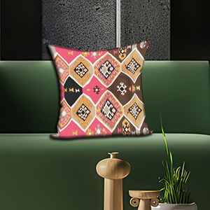 Cojín con Estampado Kilim Bohemio - Cojín Kilim Turco Vintage, 8"x8" - 20x20 cm - Product Image 3