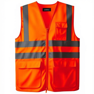 Chaleco de Alta Visibilidad Ewald Naranja, Cumple con las Normas ISO 20471 y 13688, Equipo de Seguridad y Supervivencia SAFESTYLE - Product Image 2
