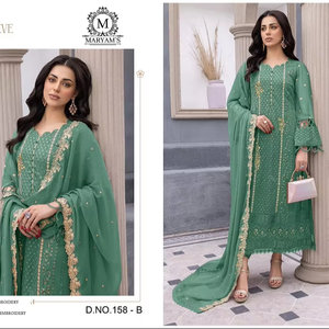 Diseñador indio pakistaní exclusivo última tela Georgette semi-cosido Salwar KameezTrendy étnico fiesta desgaste Festival desgaste - Product Image 1