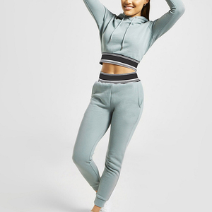 Sudaderas cortas de alta calidad para mujer, ropa de calle transpirable ligera hecha a medida, logotipo frontal de moda de invierno 100% algodón - Product Image 2