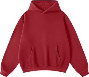 High Quality Men's 100% Cotton Boxy Hoodies Lightweight Quickdry Streetwear Pullover with Customized Logo Printing for Autumn - Product Image 6