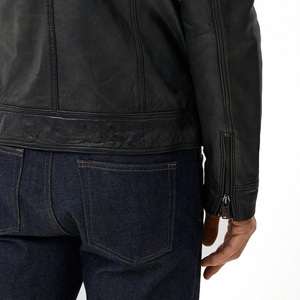 High Quality <b>Genuine</b> <b>Leather</b> <b>Jacket</b> Factory Direct Plus Size Zipper <b>Leather</b> <b>Jacket</b> Fashionable <b>Leather</b> <b>jacket</b> for men - Product Image 6