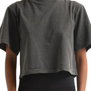 Femmes nouvelle mode haut court pour printemps été confortable Plaid tricoté vêtements mignon court longueur avant Logo imprimé plaine teint - Product Image 5