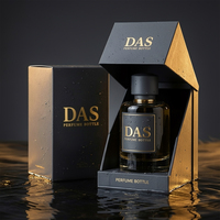 Flacon de parfum personnalisé sur mesure avec estampage à chaud professionnel et emballage cadeau élégant à ouverture angulaire