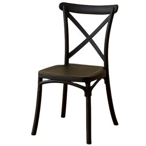 Silla de plástico con respaldo cruzado, hogar, cocina, restaurante, comercial, taburete de comedor de <span class=keywords><strong>segunda</strong></span> <span class=keywords><strong>mano</strong></span>, varios colores - Product Image 2