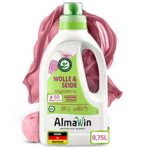 Détergent liquide pour lessive doux et biologique AlmaWin RTS 3 Laine et Soie Lavande 750ml 50 Lavages 20-40 Celsius - Product Image 1