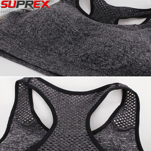 Seamless Ribbed Solid Front Logo Racerback Sports <b>Bra</b> <b>Wireless</b> Yoga <b>Bra</b> Padded Breathable Gym <b>Push</b> <b>up</b> Sports <b>Bra</b> - Product Image 6