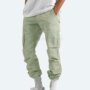 กางเกงสเวตเตอร์คาร์โก้เอวน้ำหนักเบาสีพื้นใส่สบายปรับแต่งโลโก้ได้ตามต้องการ - Product Image 5