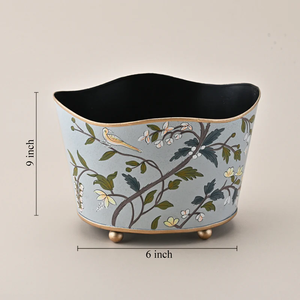 Cubo de Basura Metálico Pintado a Mano con Marca Privada, Decoración para Interiores, Dormitorio, Pasillo, Adorno para el Hogar, Patrimonio Cultural y Artístico - Product Image 2