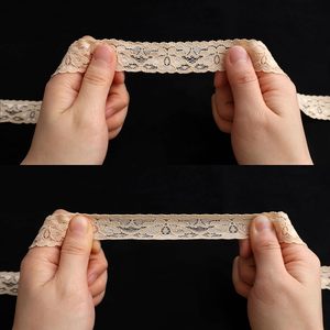 Trắng Ren Ribbon 28y Đàn Hồi Ren Trim Mô Hình Cổ Điển Trim Cho Hàng Thủ Công Quà Tặng Gói Hoa Thiết Kế May - Product Image 5