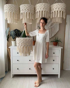 LUSTRE EN MACRAME ÉCOLOGIQUE DE HAUTE QUALITÉ FAIT À LA MAIN VENTE EN GROS - Product Image 3