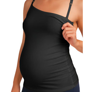 Cotton Nursing <b>Undershirt</b> Maternity Clothing Sizes S-XL Colors Beige/Black/White 113-Optimal Comfort and Style - Product Image 2