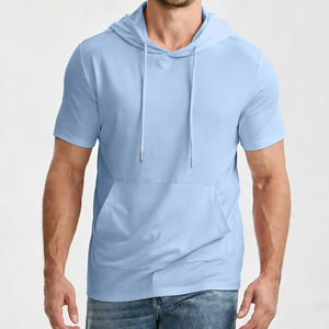 Sudadera con Capucha de Manga Corta para Hombre, Estilo Único, Venta Caliente, Ropa Deportiva de Primera Calidad para Gimnasio y Fitness - Product Image 1