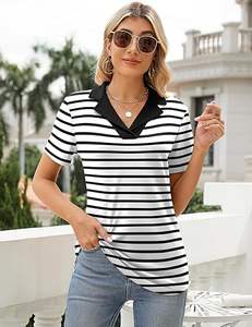 Camisetas Polo de verano informales para mujer con diseño impreso personalizado de la mejor calidad con impresión personalizada camisetas polo para mujer con impresión - Product Image 2