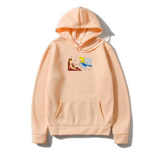 Alta calidad 100% algodón invierno Cruz 420gsm pesado Sudadera con capucha Unisex gota hombro bordado de gran tamaño - Product Image 6