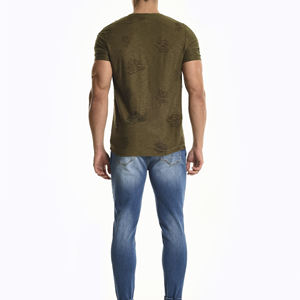 <b>Men's</b> Custom Sweatshirt Rhinestone Distressed Embroidered acid wash Double Layered Oversized Heavyweight T Shirt - Product Image 5