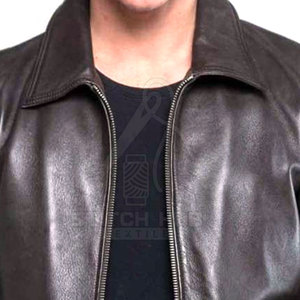 Veste en cuir de peau de vache pour hommes à prix raisonnable respirant hiver chaud tenue décontractée avec col montant style High Street - Product Image 4
