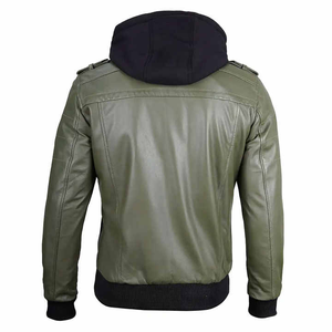 Veste en cuir pour hommes personnalisée style à la mode vente en gros professionnel veste en cuir de haute qualité pour hommes - Product Image 2