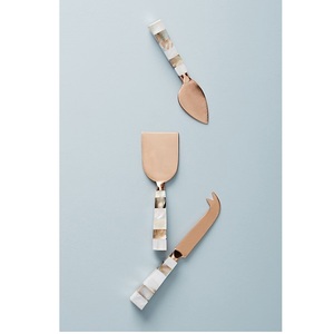 ชุดมีดหั่นชีสสแตนเลสพร้อมโรสโกลด์สีเงินชุบทองสำหรับบ้านและโรงแรม - Product Image 3